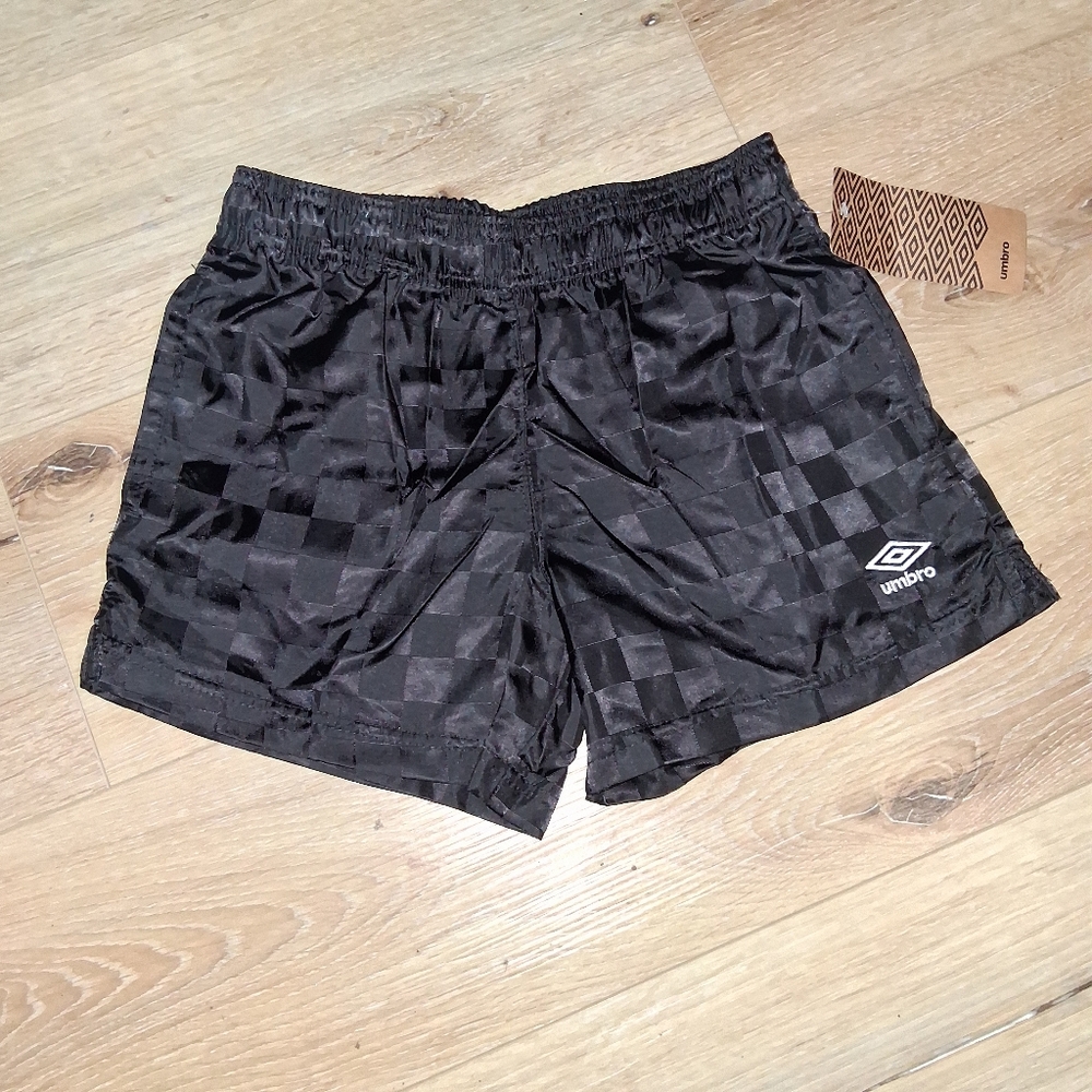 Umbro Black Sports Shorts with Drawstring